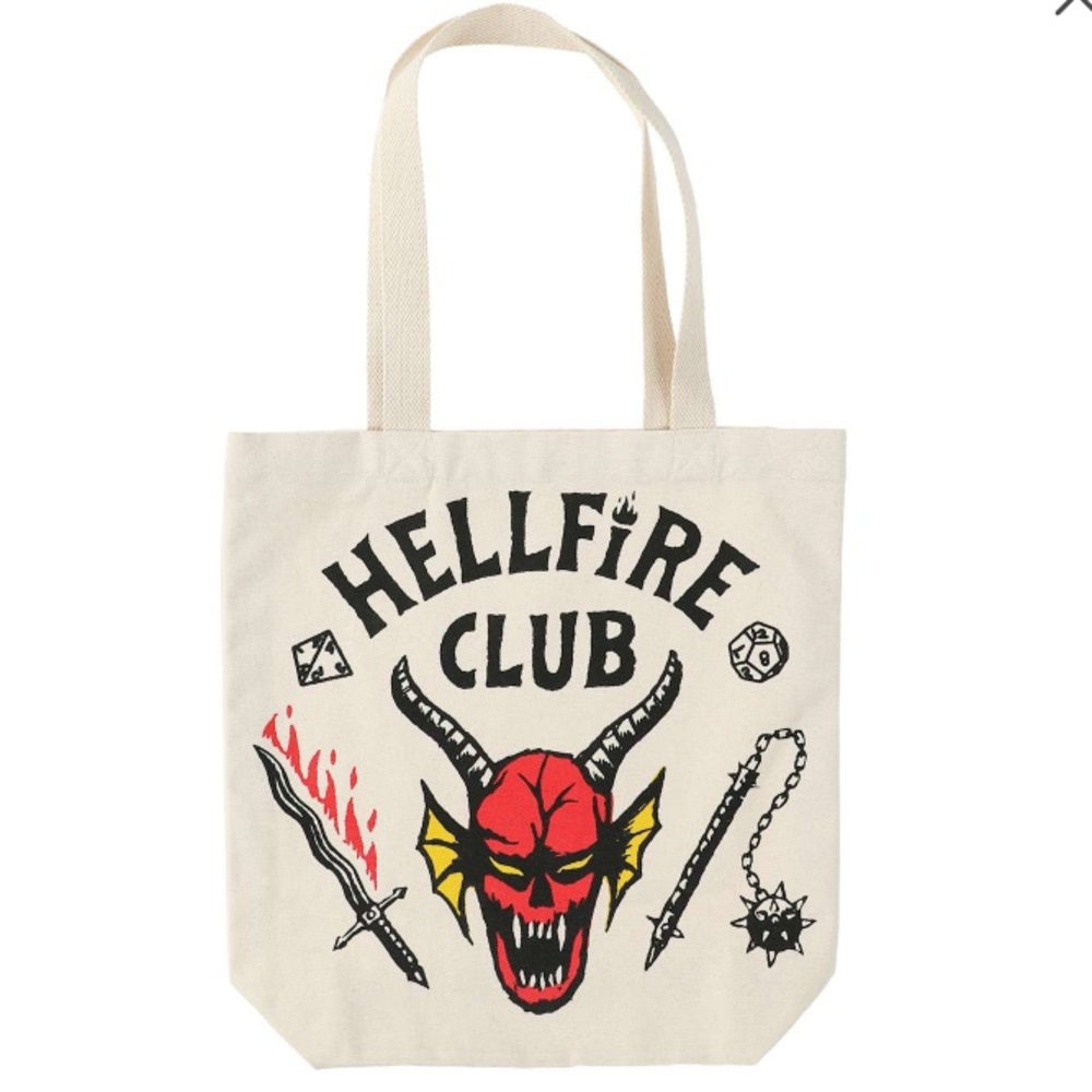 NWT Stranger Things Hellfire Club Canvas Tote Bag